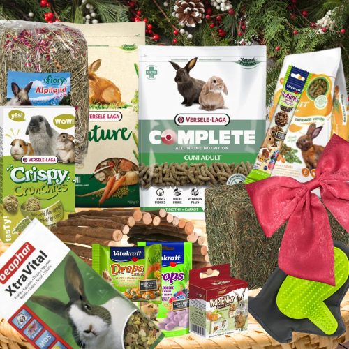 Karácsonyi Ajándékcsomag Nyulaknak I Cuni Nature & Comfort Deluxe Box - Nyuszi Természet & Kényeztetés Deluxe