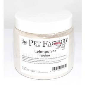   The Pet Factory | Lehmpulver weiss | Fehér agyagpor homok keményítéséhez és járatépítéshez – 800 g