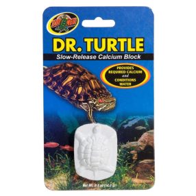   Zoo Med Dr. Turtle | Lassú oldódású kalcium blokk és vízkondicionáló vízi teknősöknek – 14 g