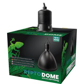 REPTO | DOME E27 FITTING | Reflektor foglalat, fekete színben - 21 cm