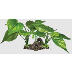   REPTO | PLANT ON DECO LIGHT GREEN | Műnövény dekoráció, világos zöld - 30x27x15 cm