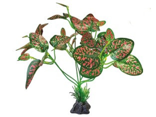 REPTO | PLANT STANDING | RED/GREEN | Műnövény dekoráció álló, piros és zöld színű - 32x21x29 cm