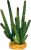 REPTO | PLANT CACTUS NEEDLE GREEN, műnövény dekoráció, zöld színű  - 12x10x16 cm