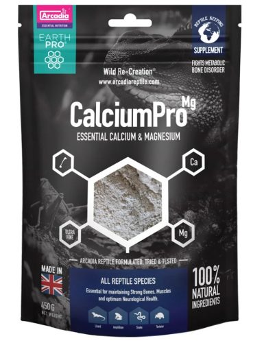 Arcadia | CalciumPro-Mg | Magnéziummal dúsított calcium hüllők részére- 450 g