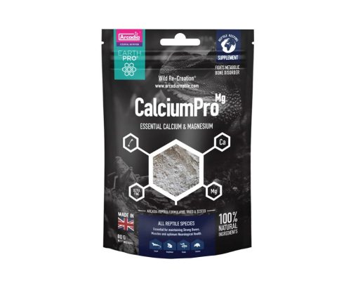 Arcadia | CalciumPro-Mg | Magnéziummal dúsított calcium rovarfogyasztó hüllők számára - 80 g