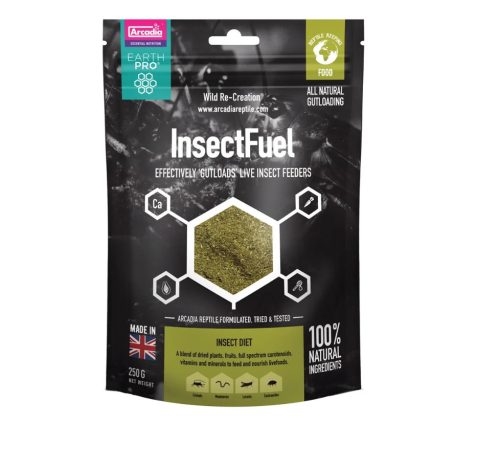 Arcadia | EarthPro InsectFuel | Természetes eredetű eleségállat-táp spirulinával és kalciummal – 250 g