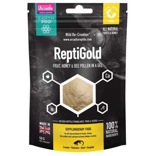 Arcadia | Earth Pro JellyPot Gold Repti Gold | Teljes értékű vitorlás gekkó táp gazdag rovarfehérjével – 100 g