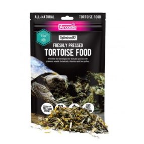  Arcadia | EarthPro Optimised52 Tortoise Food | Teljes értékű, hidegen sajtolt növényi eledel szárazföldi teknősök számára – 500 g