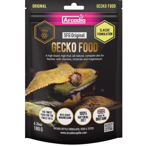 Arcadia | EarthPro StickyFoot Gold Original | Teljes értékű, gyümölcsalapú táp gekkók számára – 180 g