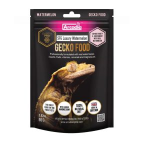   Arcadia | Earth Pro Stickyfoot Gold Luxury Watermelon| Luxus görögdinnye ízesítésű komplett táp gekkóknak – 80 g