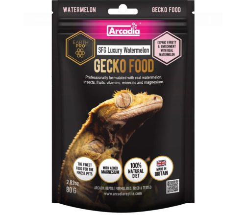 Arcadia | Earth Pro Stickyfoot Gold Luxury Watermelon| Luxus görögdinnye ízesítésű komplett táp gekkóknak – 80 g
