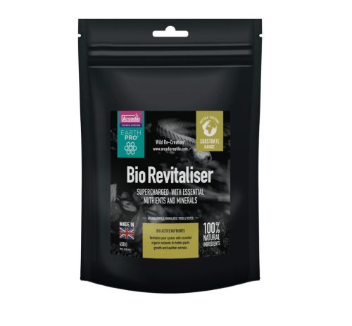 Arcadia | Earth Pro Bio-Revitaliser | Bioaktív talajtáp ásványi anyagokkal hüllők és kétéltűek számára – 450 g