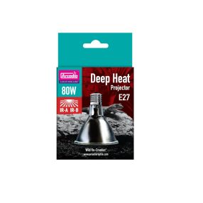   Arcadia | DEEP HEAT PROJECTOR | Speciális infravörös melegítő izzó nappali és éjszakai hüllők számára - 80 W