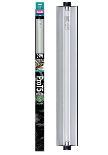 Arcadia | PRO T5 UVB Kit | Magas teljesítményű T5 UVB fénycső készlet hüllők számára 6% - 39 W/850 mm