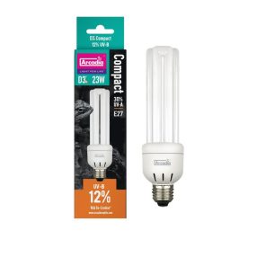   Arcadia | UVB Compact Bulb | Kompakt UVB fényforrás sivatagi hüllők és nappali gekkók számára 12% - 23 W