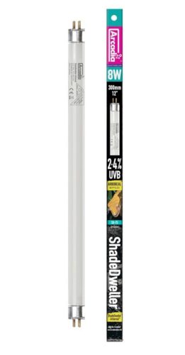 Arcadia | Shadedweller Arboreal UVB Lamp | Alacsony UV-B fénycső árnyékkedvelő hüllők számára 2.4% – 8 W/30 cm
