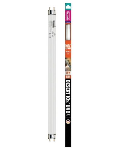 Arcadia | Euro Range Desert UVB Tube T8 | Sivatagi UVB fénycső magas UV-igényű hüllőknek 10% - 25 W/75 cm