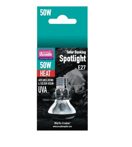 Arcadia | Solar Basking Spotlight | Intenzív UVA melegítő izzó hüllők terráriumába – 50 W
