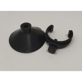 Fekete tapadókorong csőrögzítő klipsszel – Ø - 4 cm