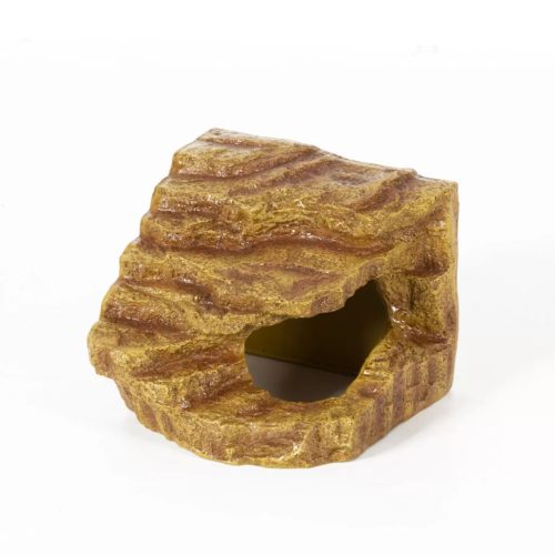 Repti Zoo | Sarok bújó | Sivatagi szikla alakú terráriumi rejtekhely – 19,5×18,5×15,5 cm