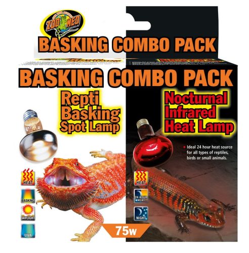 Zoomed Basking Combo Pack | 75 W nappali basking spot + 75 W éjszakai infravörös izzó