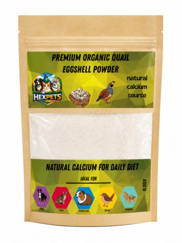 HexPets Premium Organic | Prémium termelői fürjtojáshéj por – 400 g