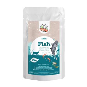   Farkaskonyha | Hal, Garnélarák & Zöldkagyló – Párolt komplett menü macskáknak 100 g