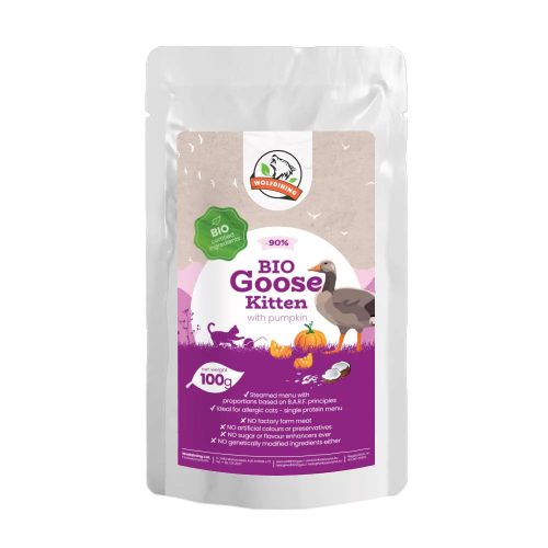 Farkaskonyha | BIO Liba – Párolt komplett menü kölyökmacskáknak 100 g