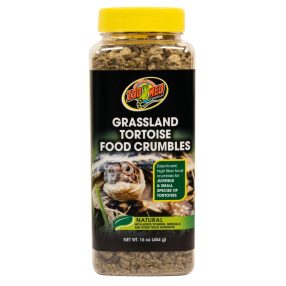   Zoo Med Grassland Tortoise Crumbles | Aprított szárazföldi teknős táp növendék és kistestű fajoknak – 454 g