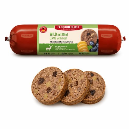 Meatlove | Szarvas marhával | Prémium párolt menü burgonyával és áfonyával – 400 g