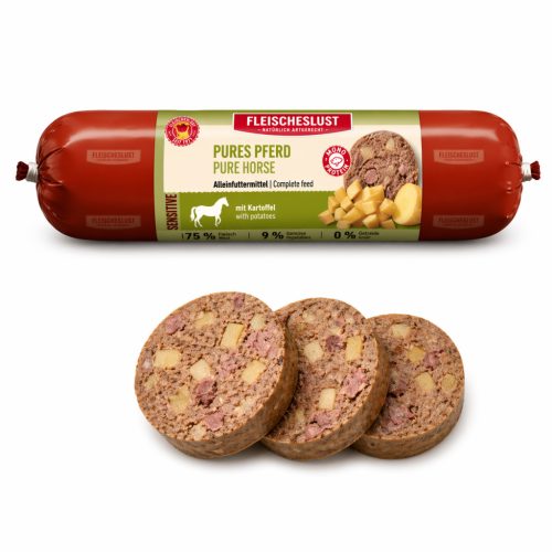 Meatlove | Tiszta ló | Prémium hipoallergén párolt menü burgonyával – 400 g