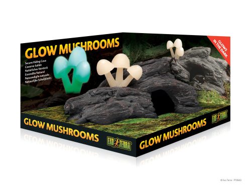 ExoTerra Glow Mushrooms | Fatörzs fluoreszkáló gombával - 23cm