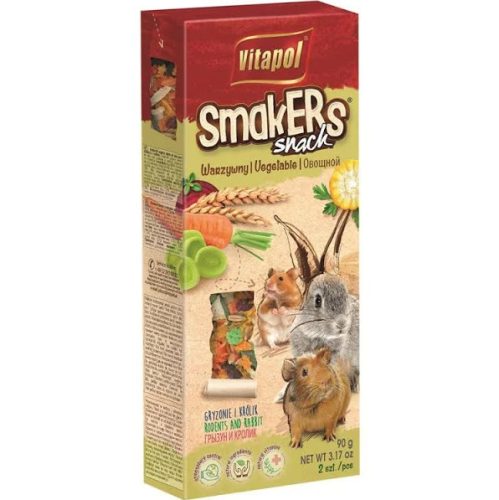 Vitapol Smakers | Prémium rúd rágcsálóknak | Zöldséges - 90 g