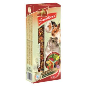   Vitapol Smakers | Prémium rúd rágcsáloknak | Gyümölcs-zöldség-szentjánoskenyér - 135 g